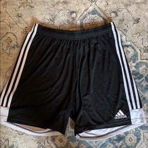 black adidas athletic shorts